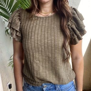 Ruffle Novelty knit top
